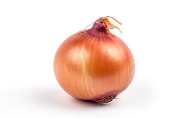 Fresh Whole Onion Isolated on Pristine White Background - Generative Ai