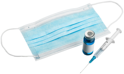 Coronavirus vaccine concept with syringe. Covid-19, 2019-nCov pandemic.