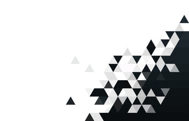 Black and white triangle geometric background