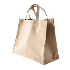 canvas tote bag isolated on transparent background, generative ai