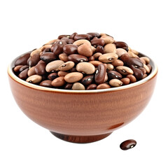 Fototapeta premium bowl of beans isolated on transparent background, generative ai