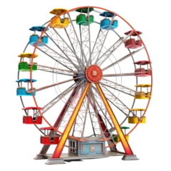 Deurstickers ferris wheel isolated on transparent background, generative ai © Perfect PNG