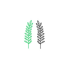 vector illustration of two leaves concept