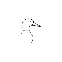 vector illustration of a duck's head