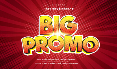 Big sale promo text effect editable