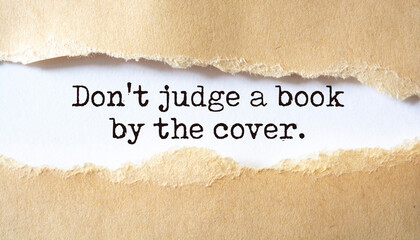 Don't judge a book by the cover
