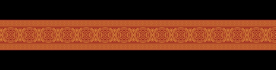 Decorative Islamic Mughal hand drawn frame. Turkish style illustration. Persian design. Traditional Indian Mughal decorative motif frame vector pattern