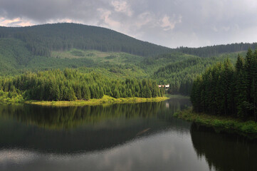 Oasa lake. Sureanu mountains. Romania