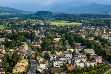 Naklejka premium Aerial view of Salzburg