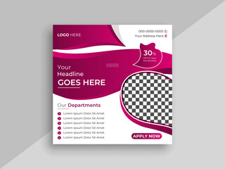 business social media post template. vector square flyer  design