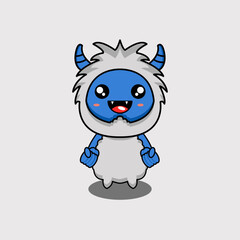 cute yeti vector illustration
