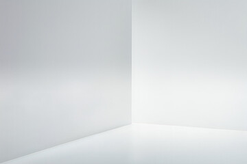 Abstract white studio background for product presentation. 