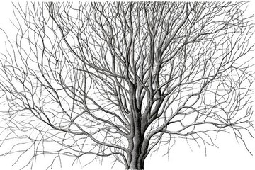 bare tree without leaves. Generative AI
