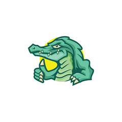 Crocodile animal mascot logo vector