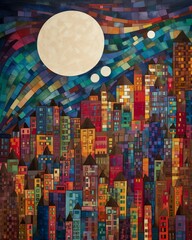 detailed description for an abstract mural