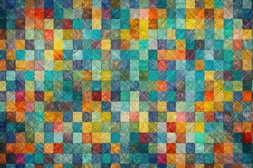 Fototapeta premium vibrant multicolored background with geometric squares in various colors. Generative AI