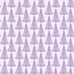 Gender neutral purple botanical foliage seamless raster background. Simple whimsical 2 tone pattern. Kids floral nursery wallpaper or scandi all over print.