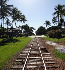 Obraz premium railway in the countryside