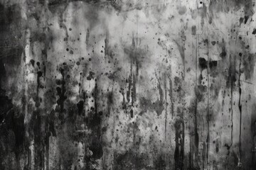 gritty and distressed wall in black and white. Generative AI