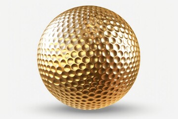 Big Golden Golf Ball Background Generative AI