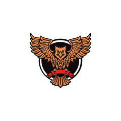 Fototapeta premium Eagle mascot logo vector for motorcycle club
