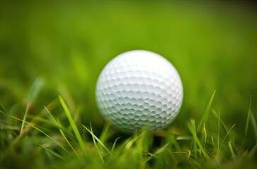 Felt With Golf Ball Closeup With Copyspace Generative AI