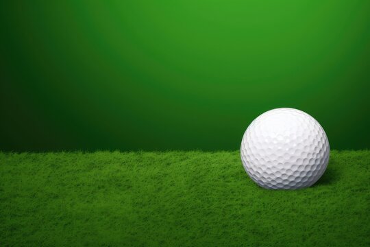 Golfing With Green Background And Copyspace Generative AI