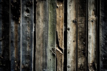 a wall with an old wooden board texture. Generative AI