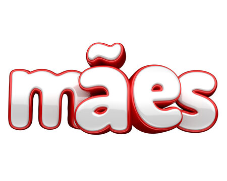 Feliz dia das m&atilde;es no brasil com letras de renderizao em 3d