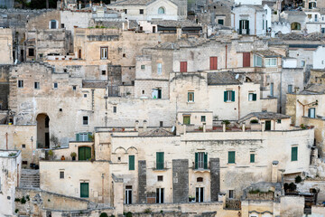 Fototapeta na wymiar The Sassi of Matera, a Unesco World Heritage Site.