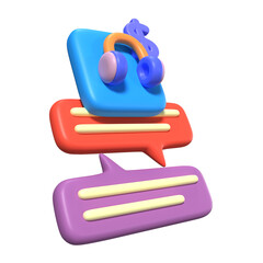 Seller Chat 3D Illustration Icon
