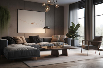 modern living room, Generative AI	
