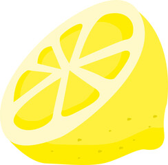 Sliced Lemon Illustration