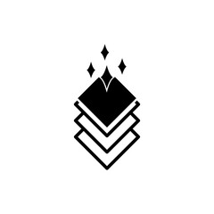 Floor tile icon vector logo design template