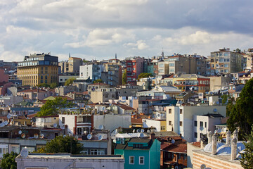 Fototapeta premium View of Istanbul city from above Sultanahmet district