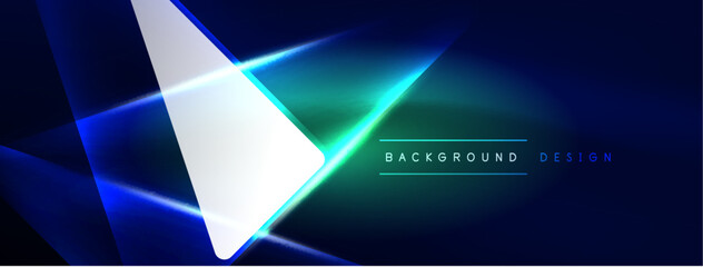 Neon lights hacking geometric background, virtual reality or artificial intelligence concept, cyberpunk geometric template for wallpaper, banner, presentation, background