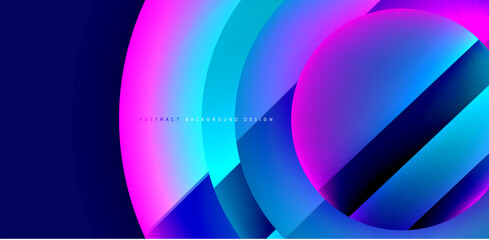 Circles with glossy surface and light and shadow effects abstract background. Template for covers, templates, flyers, placards, brochures, banners