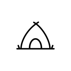 Tent icon vector logo design template