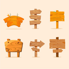 set of wooden boards