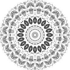 Beautiful round pattern. Vector file for designs.