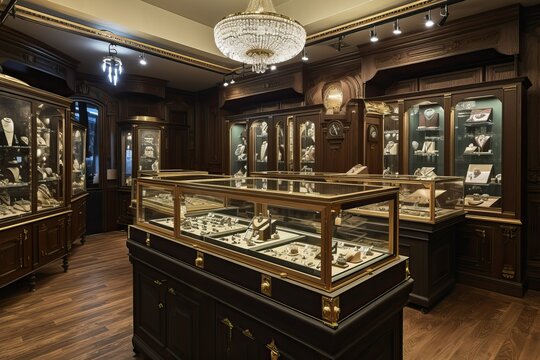 Vintage Jewelry Store with Antique Decor (Ai generated)