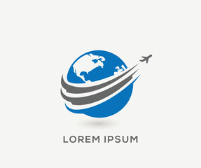 World travel logo design template illustration