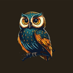 owl vector logo, eps.  10 editables