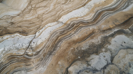 Obraz premium Close up of natural stone texture with cracks and surface imperfections generated by AI