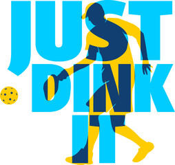 Unique editable vector design of pickleball dink word creation with accent best for your digital and print resource