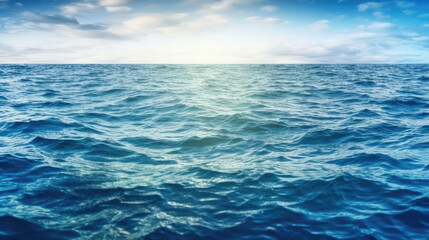 Obraz premium Water surface texture of a deep blue ocean generated by AI