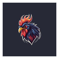 rooster vector logo, eps.  10 editables