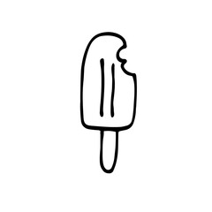 vector set of doodle ice cream. Hand-drawn clip art