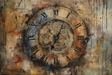 Obraz na płótnie Canvas Clock. Concept of time passing. Generative AI