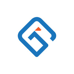 G and T letter brand logo design.